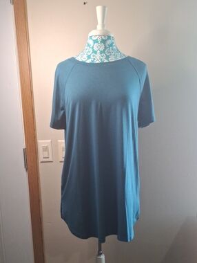 Newchoice Teal Short Sleeve Women's Top - Casual Crewneck